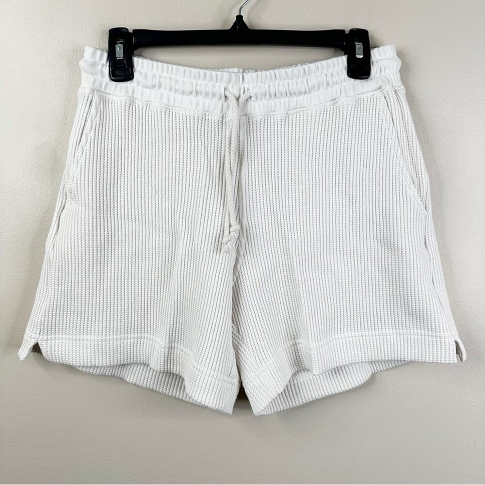 AYR The Waffle Cone Short in Seashell Womens S Pima Cotton Neutral Lounge NEW